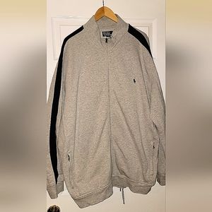 2XLT (Tall) Ralph Lauren Polo 2 Piece Men's Sweatsuit / Tracksuit Gray/Navy